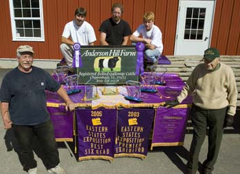 Dick Anderson and the Anderson Hill Farms Staff Display Several Awards